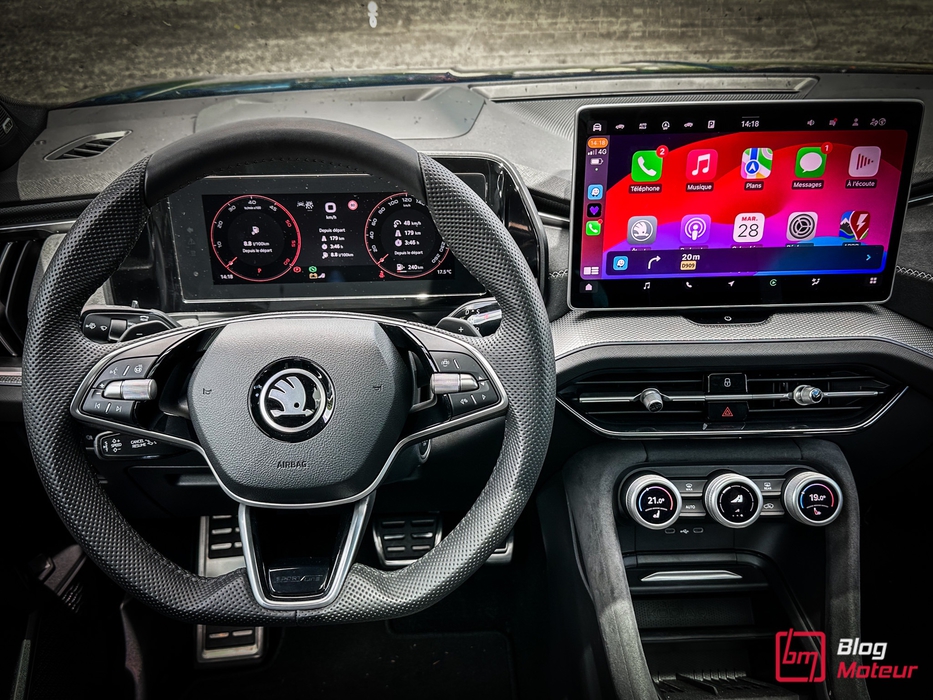 L'instrumentation digitale, et le nouveau écran 13 pouces central.